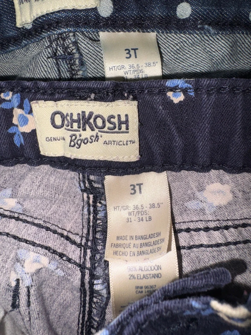 NWOT EUC girl's sz 3 jeans bundle Guess OShkosh TCP